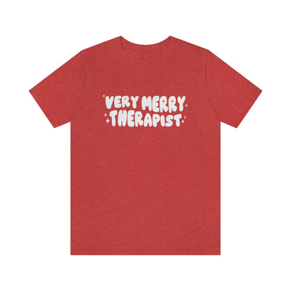 Very Merry Therapist Jersey T-Shirt