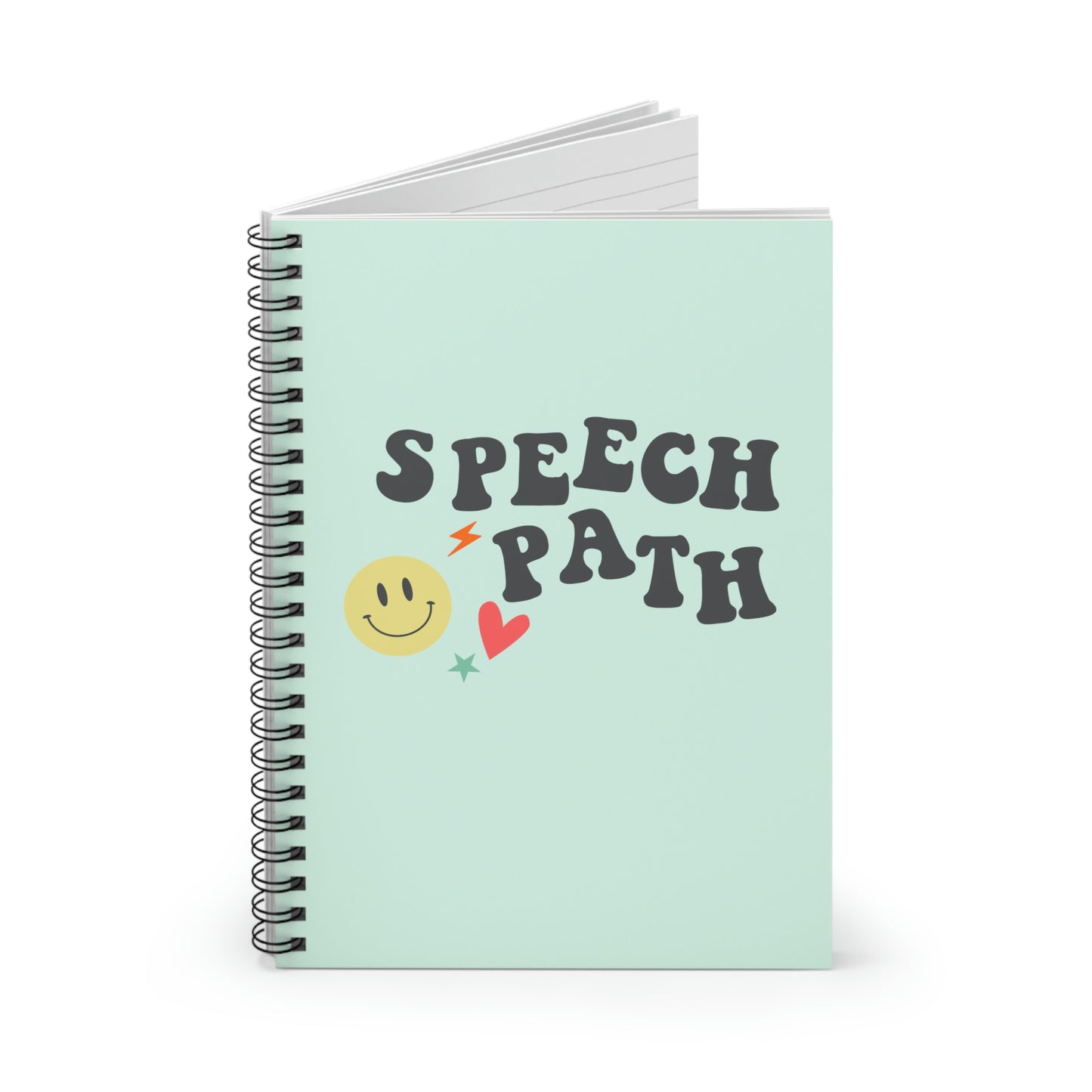 Speech Path Spiral Ruled Line Notebook