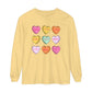 Speech Scope Candy Hearts Long Sleeve Comfort Colors T-Shirt