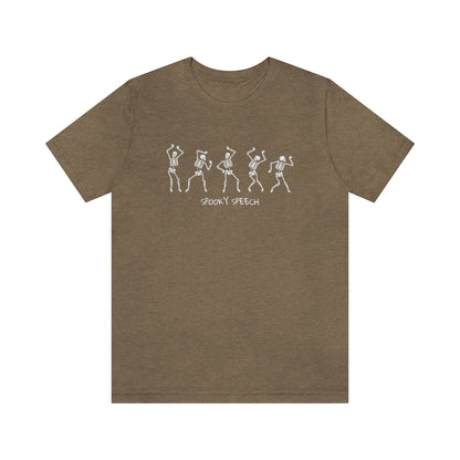 Spooky Speech Skeleton Jersey T-Shirt