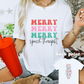 Merry Speech Therapist Jersey T-Shirt | Front and Back Print