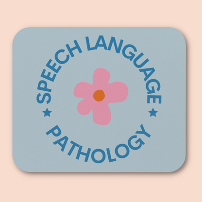 Blue Speech Language Pathology Mouse Pad