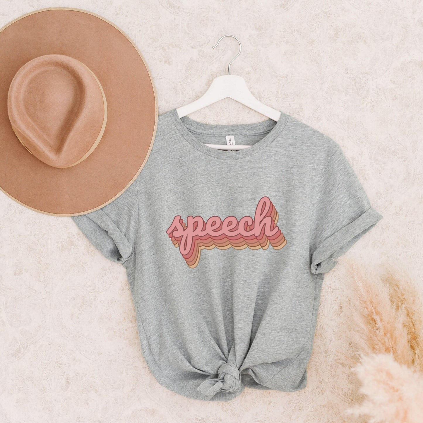 Speech Script T-Shirt | Pink Script