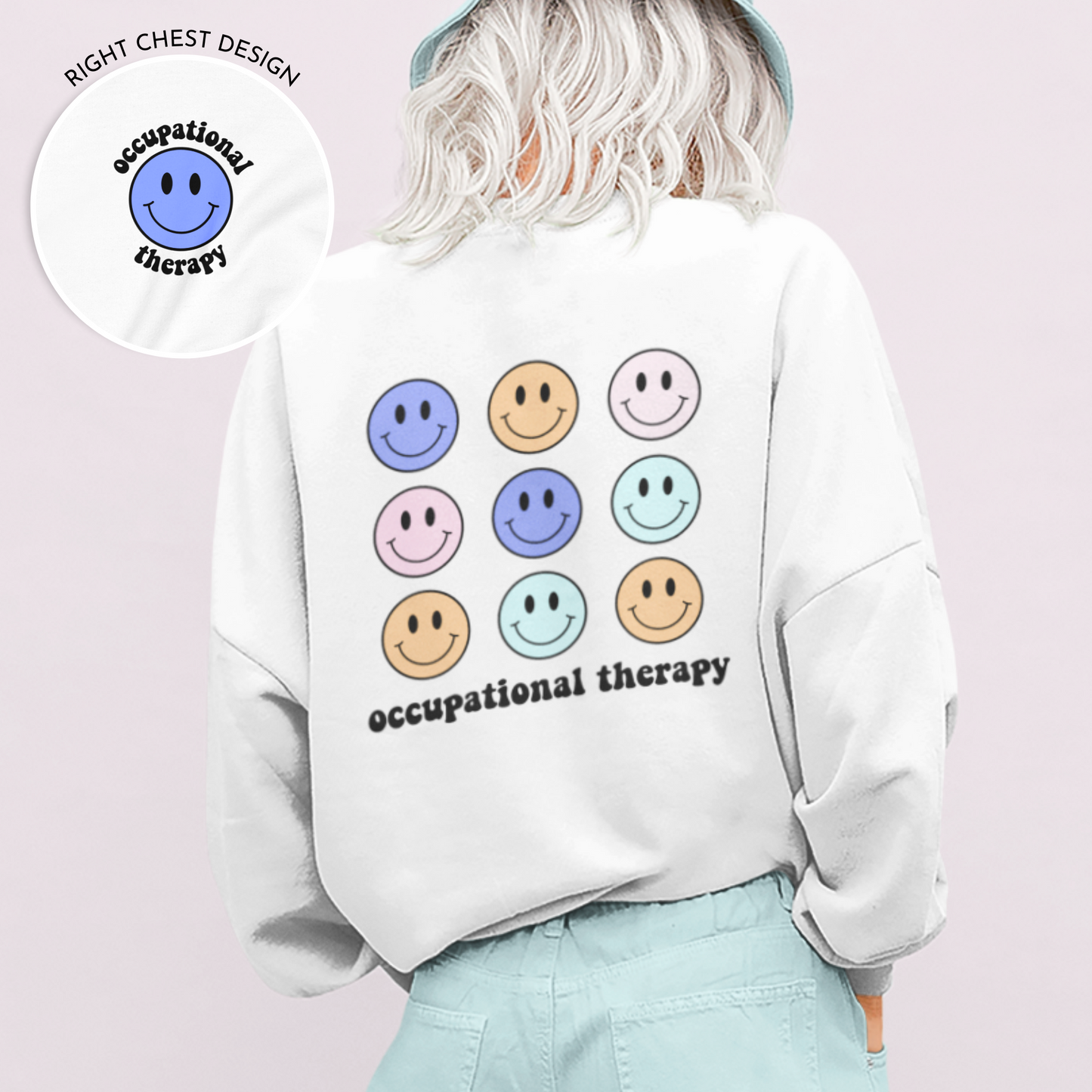 Multicolored OT Crewneck Sweatshirt | Front and Back Print
