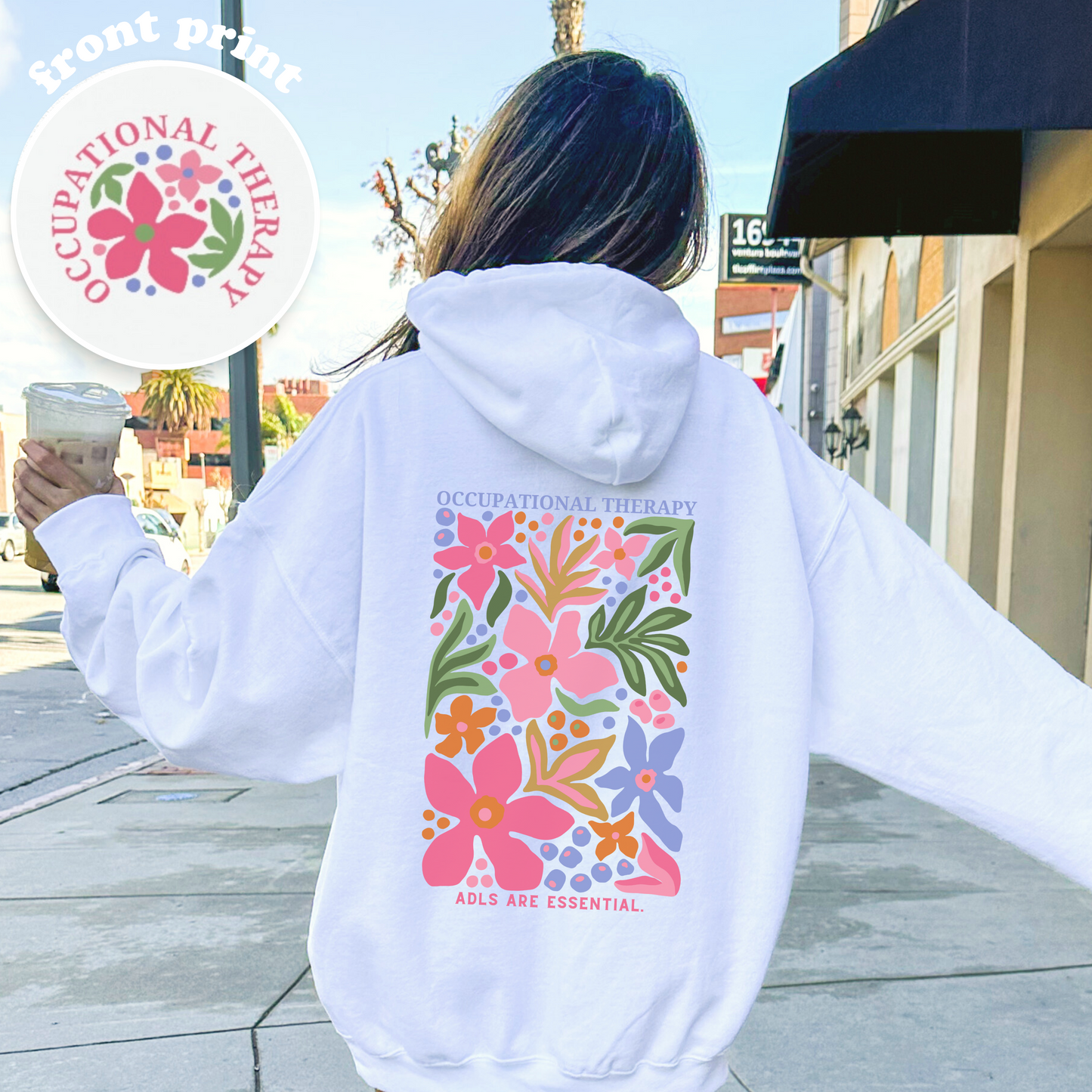 Occupational Therapy Hoodie | Front and Back Print