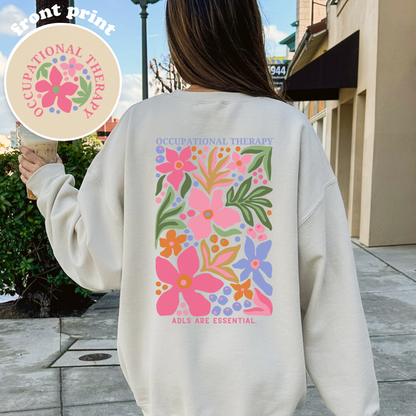 Occupational Therapy Crewneck Sweatshirt | Front and Back Print