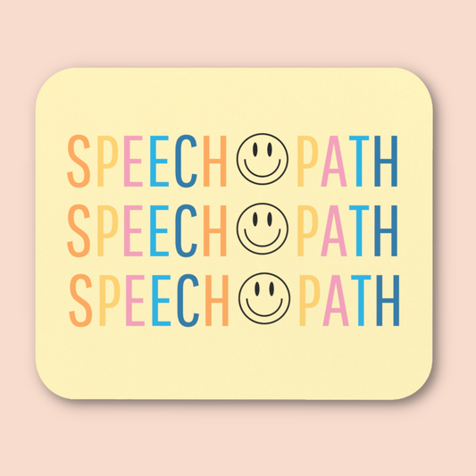 Yellow Speech Path Mouse Pad