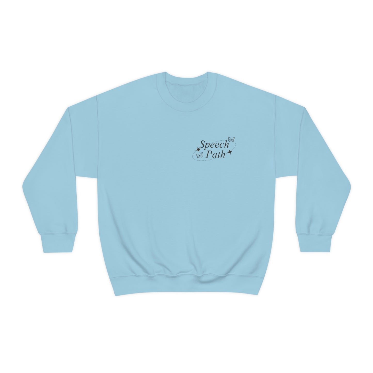 Speech Path Butterflies Crewneck Sweatshirt | Front and Back Print