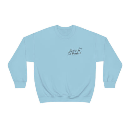 Speech Path Butterflies Crewneck Sweatshirt | Front and Back Print