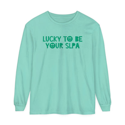 Lucky to Be Your SLPA Long Sleeve Comfort Colors T-Shirt