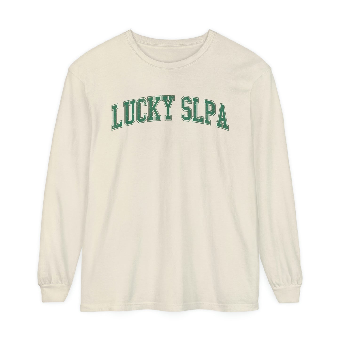Lucky SLPA Distressed Long Sleeve Comfort Colors T-Shirt