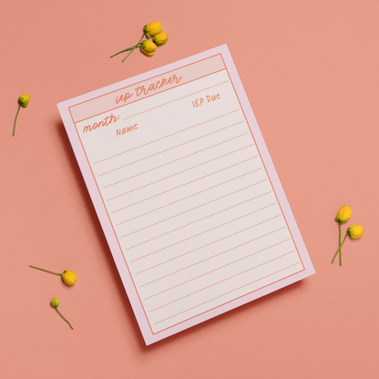 IEP Tracker Post-it® Note Pad 4 x 6