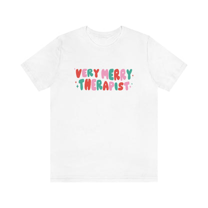Very Merry Therapist Jersey T-Shirt