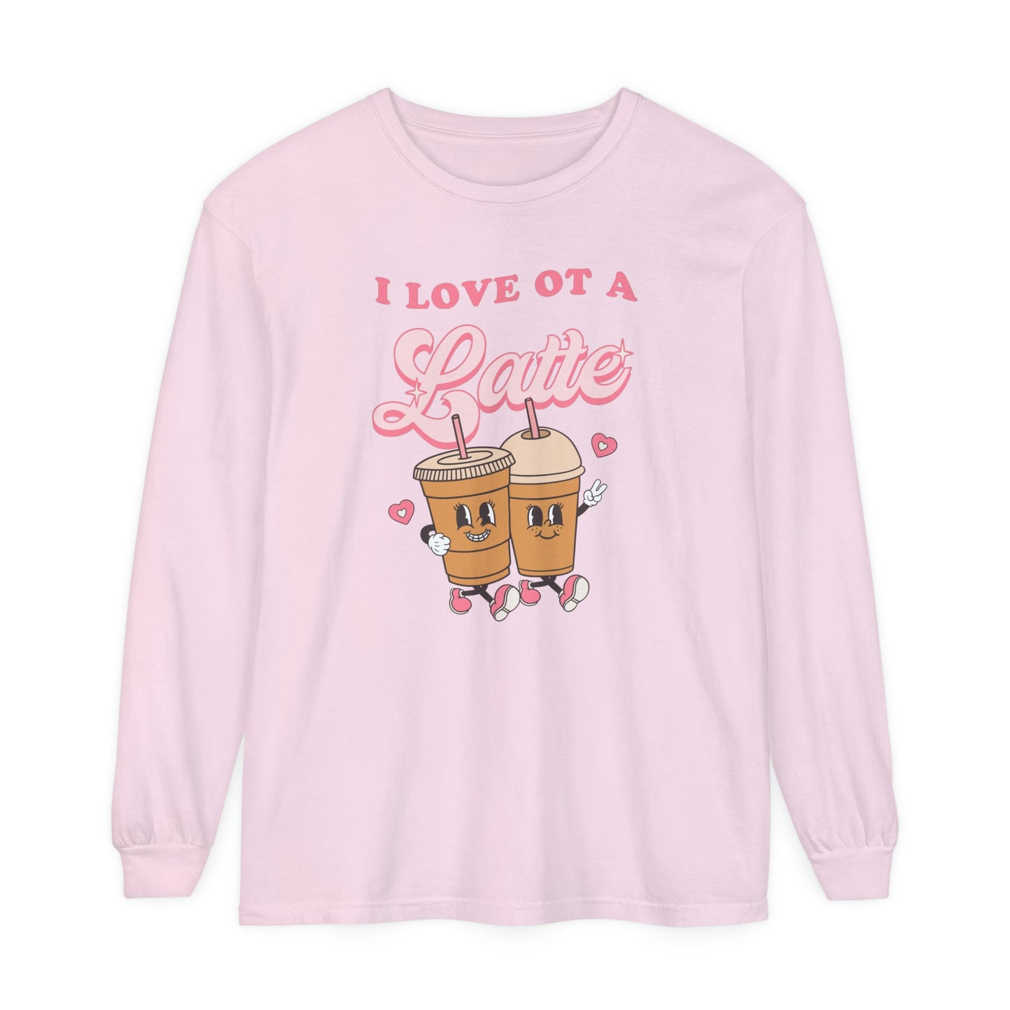 I Love OT a Latte Long Sleeve Comfort Colors T-Shirt