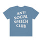 Antisocial Speech Club Comfort Colors T-Shirt | Front and Back Print