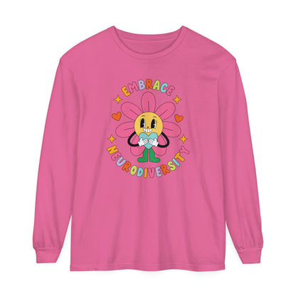 Embrace Neurodiversity Long Sleeve Comfort Colors T-Shirt