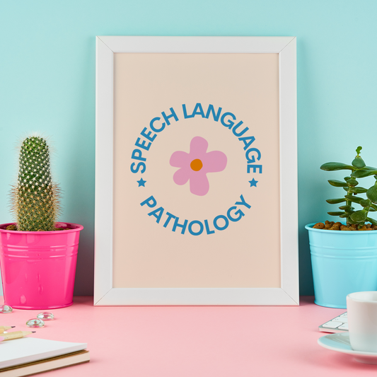 Speech Flower & Stars Digital Print