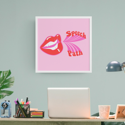 Speech Path Mouth Digital Print