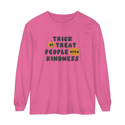 Trick or Treat Kindness Long Sleeve Comfort Colors T-Shirt