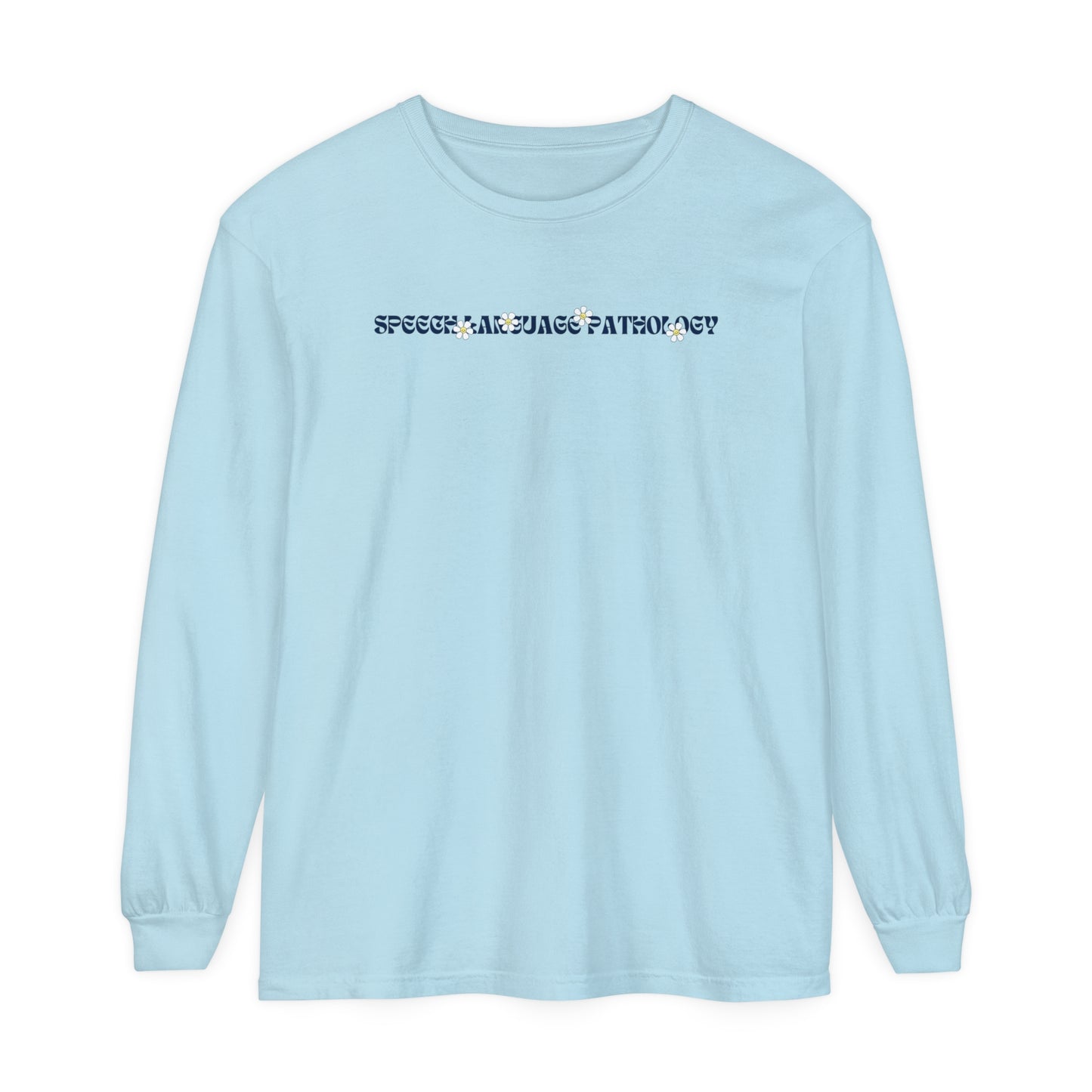 Speech Retro Daisy Long Sleeve Comfort Colors T-shirt