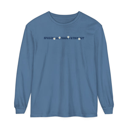Speech Retro Daisy Long Sleeve Comfort Colors T-shirt