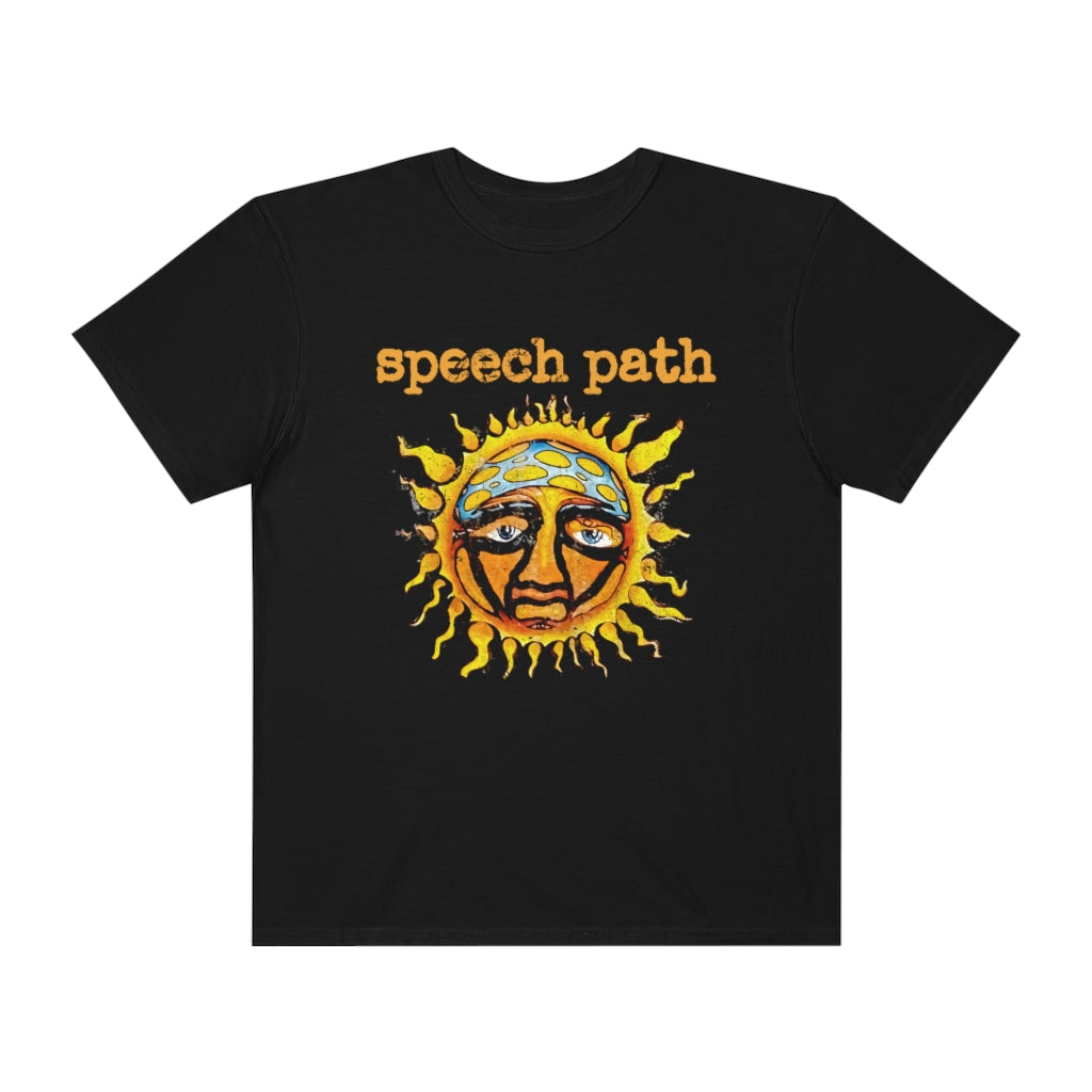 Speech Path Distressed Sun Band-Inspired Comfort Colors T-Shirt
