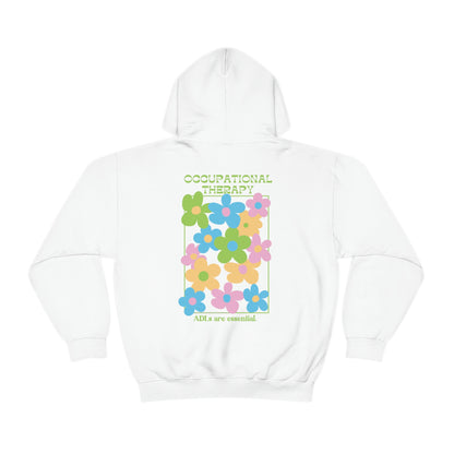 Occupational Therapy Bright Floral Hoodie | Front and Back Print