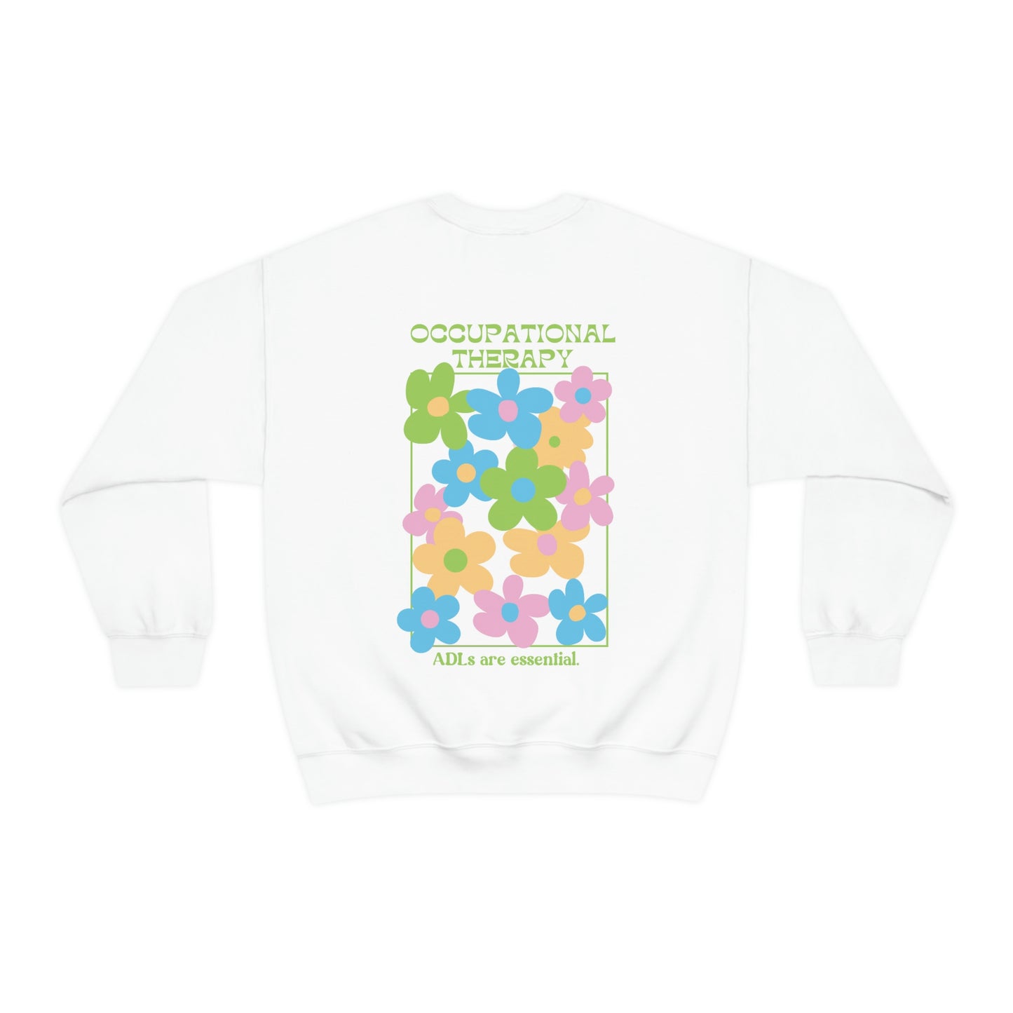 OT Bright Floral Crewneck Sweatshirt | Front and Back Design