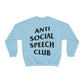 Antisocial Speech Club Crewneck Sweatshirt | Front and Back Print