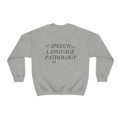 Speech Path Butterflies Crewneck Sweatshirt | Front and Back Print