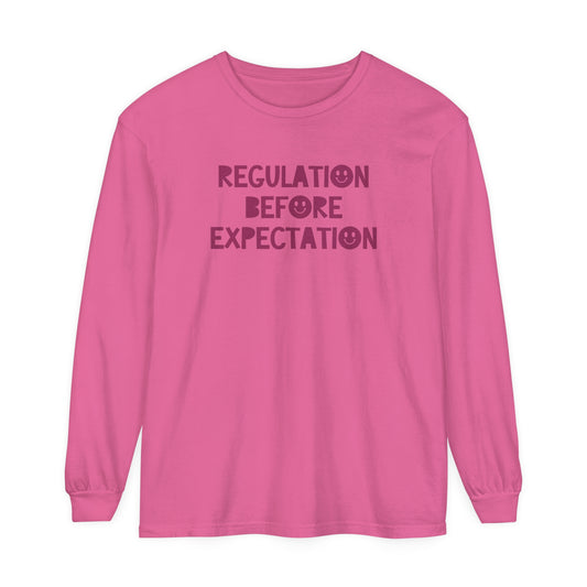 Regulation Before Expectation Tonal Long Sleeve Comfort Colors T-Shirt
