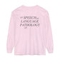 Speech Path Butterflies Long Sleeve Comfort Colors T-shirt