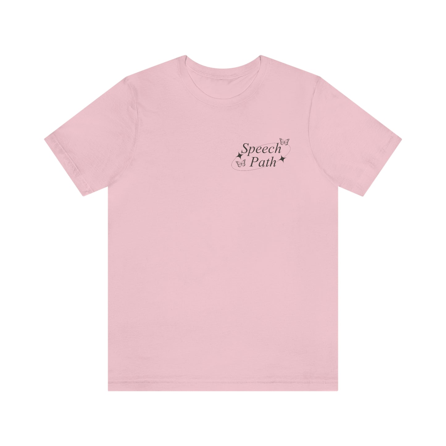 Speech Path Butterflies Jersey T-Shirt | Front and Back Print