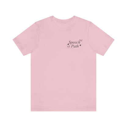 Speech Path Butterflies Jersey T-Shirt | Front and Back Print