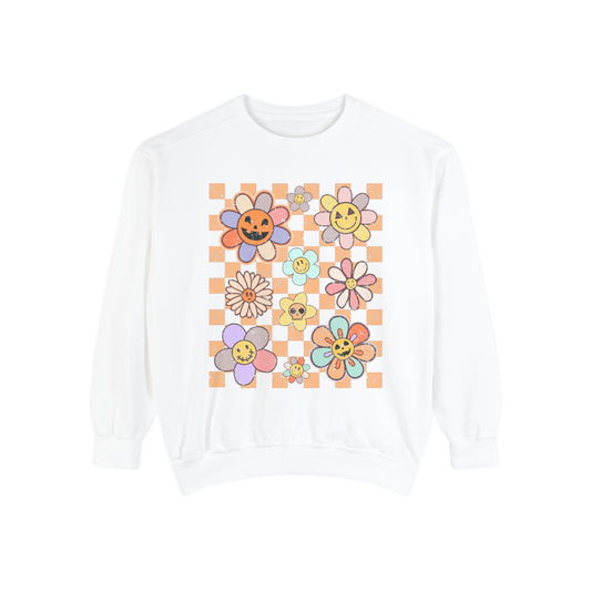 Distressed Retro Halloween Comfort Colors Sweatshirt