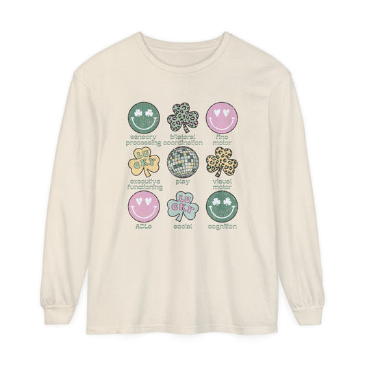 St. Patrick's OT Scope Distressed Long Sleeve Comfort Colors T-Shirt
