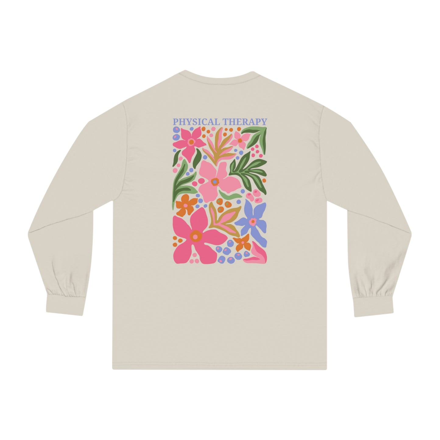 Physical Therapy Long Sleeve T-Shirt | Front and Back Print