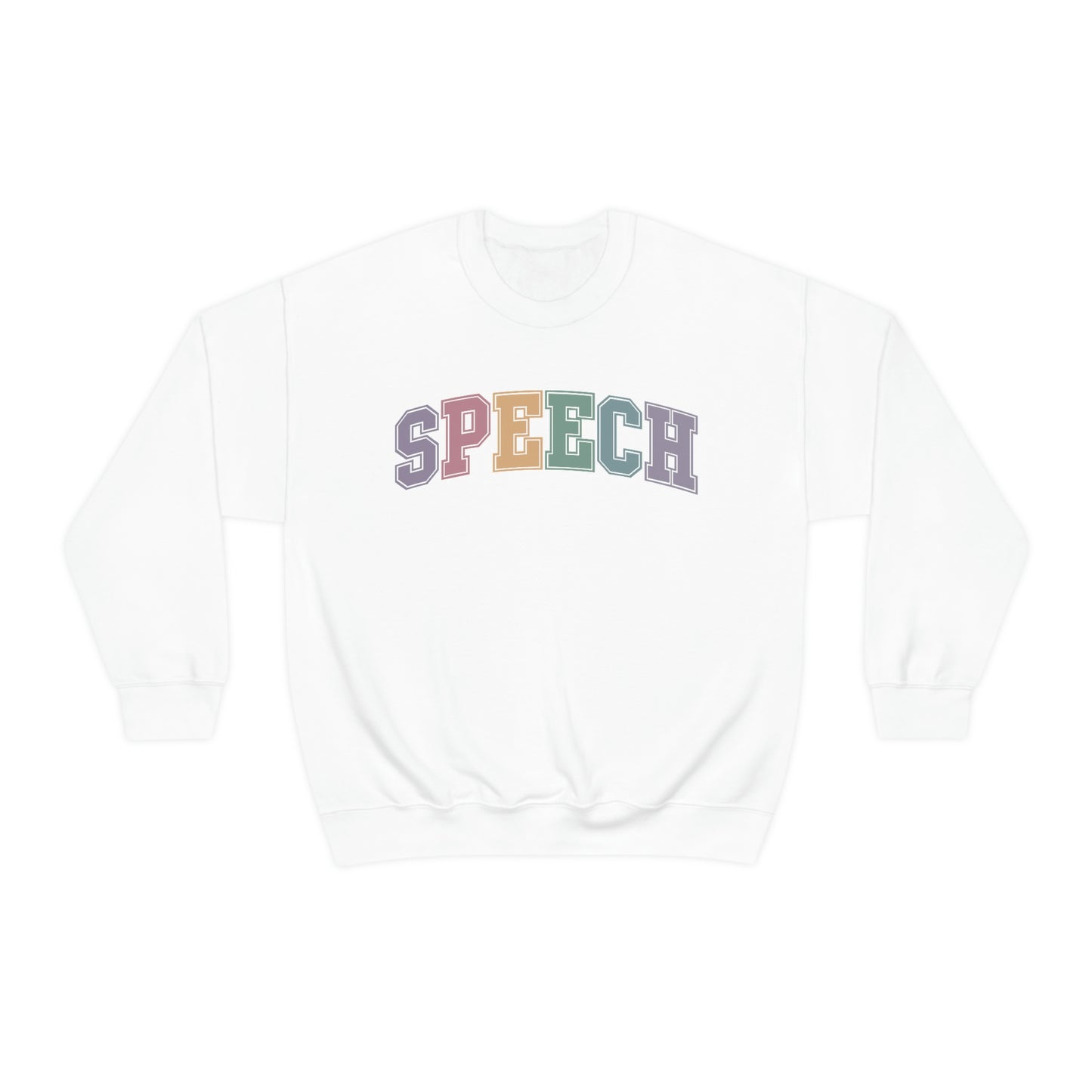 Pastel Varsity Speech Crewneck Sweatshirt