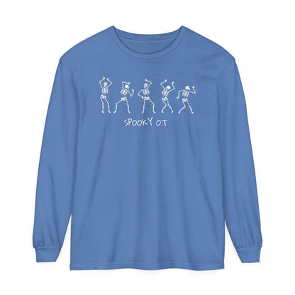 Spooky OT Skeletons Long Sleeve Comfort Colors T-Shirt