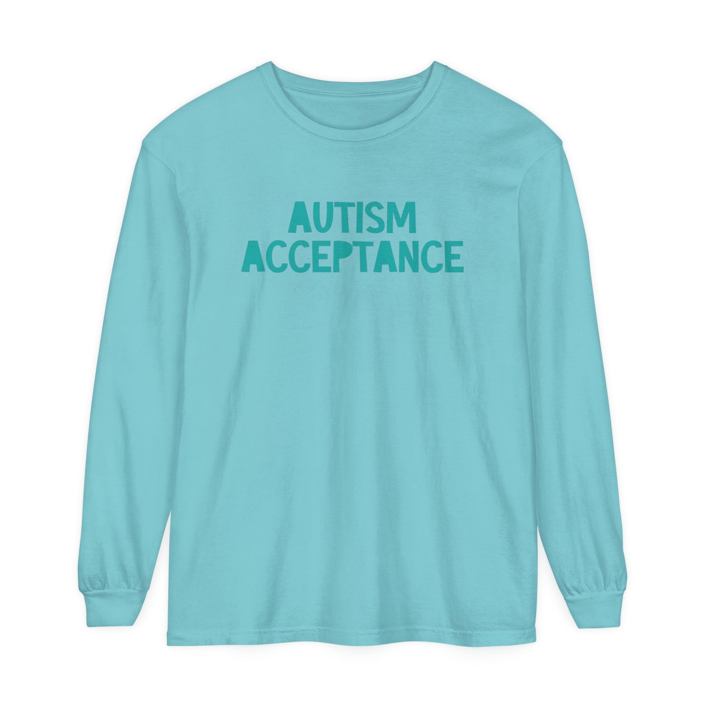 Autism Acceptance Tonal Long Sleeve Comfort Colors T-Shirt