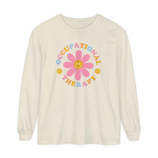 Occupational Therapy Daisy Long Sleeve Comfort Colors T-Shirt