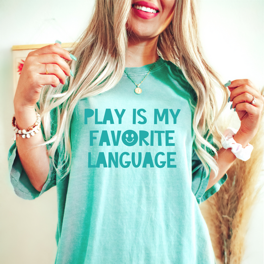 Play Is My Favorite Language Tonal Comfort Colors T-Shirt