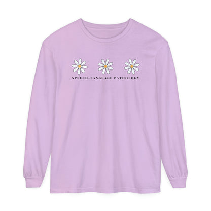Daisy Speech-Language Pathology Long Sleeve Comfort Colors T-Shirt