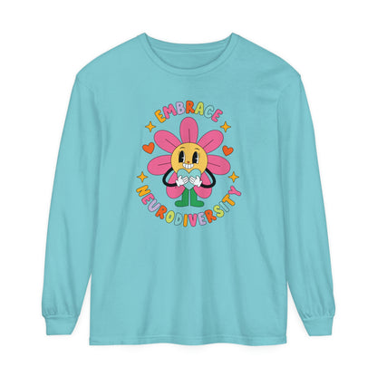 Embrace Neurodiversity Long Sleeve Comfort Colors T-Shirt