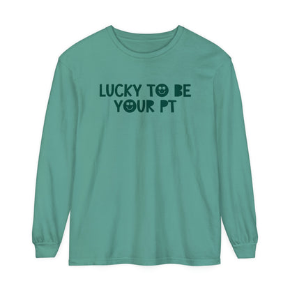 Lucky to Be Your PT Long Sleeve Comfort Colors T-Shirt