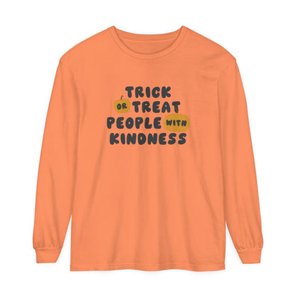 Trick or Treat Kindness Long Sleeve Comfort Colors T-Shirt