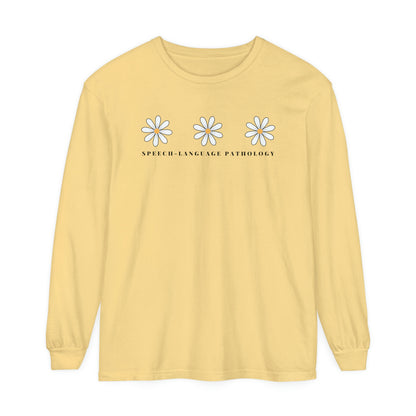 Daisy Speech-Language Pathology Long Sleeve Comfort Colors T-Shirt