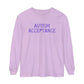 Autism Acceptance Tonal Long Sleeve Comfort Colors T-Shirt