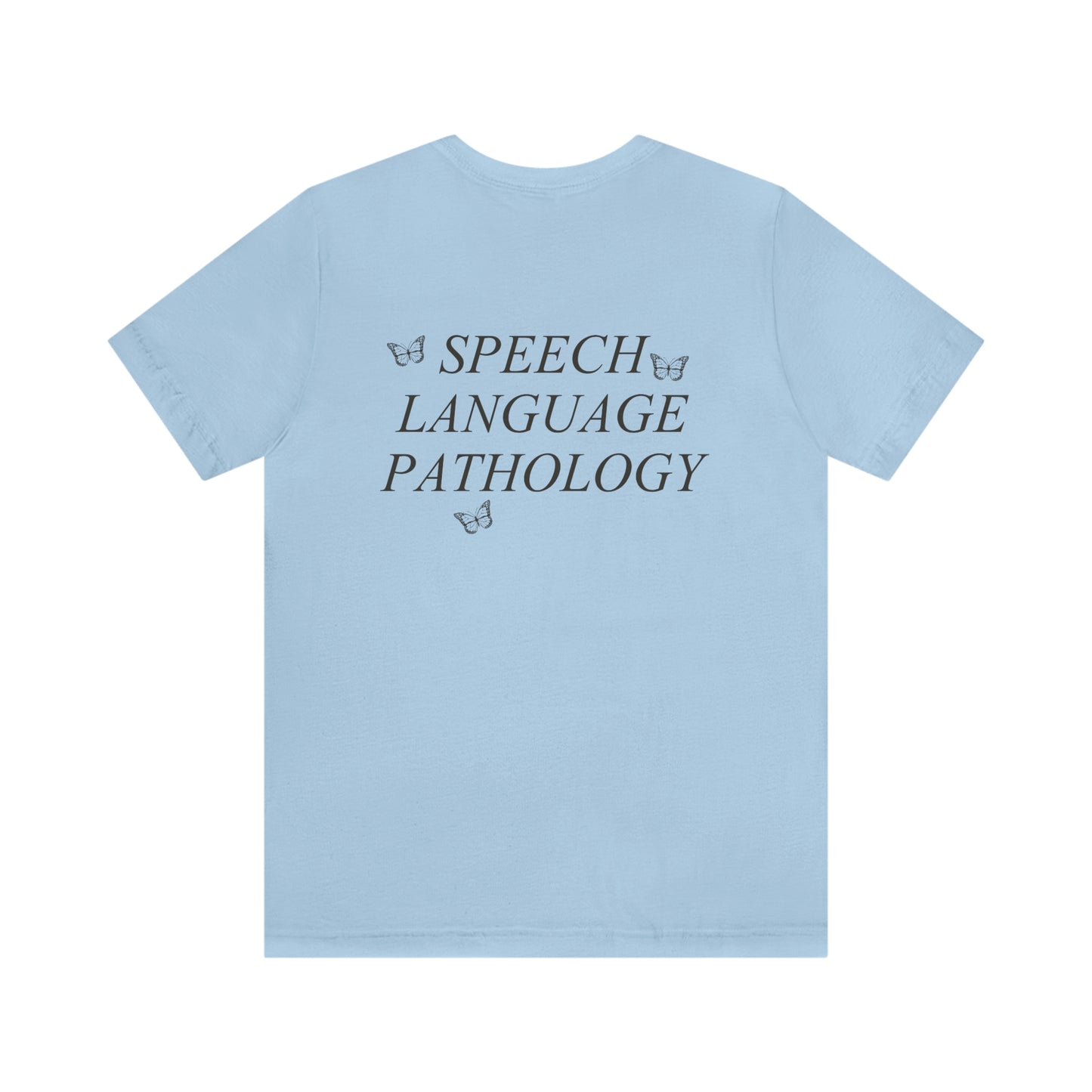 Speech Path Butterflies Jersey T-Shirt | Front and Back Print