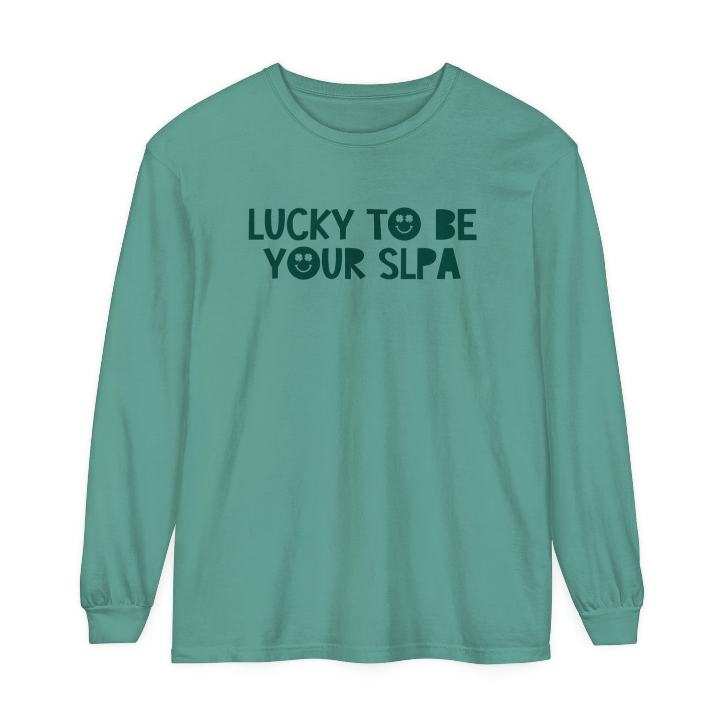 Lucky to Be Your SLPA Long Sleeve Comfort Colors T-Shirt